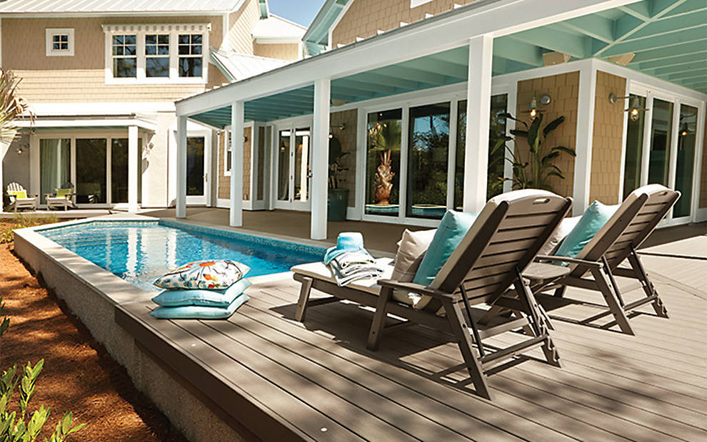 outdoor living deck pool patio
