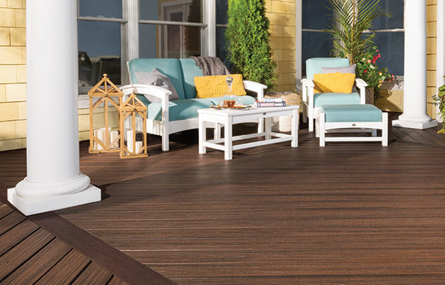 trex composite deck transcend spiced rum furniture