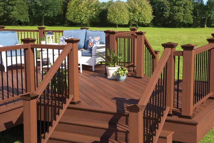 veranda composite deck amorguard coastal cedar deck rails
